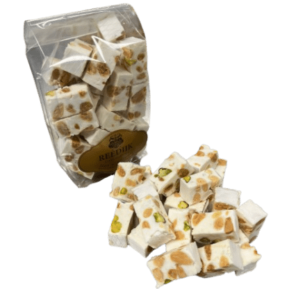 Ambachtelijk nougat met amandel en pistache